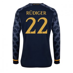 Real Madrid Antonio Rudiger #22 Venkovní Dres 2023-24 Dlouhý Rukáv